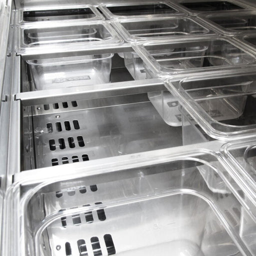 Turbo Air TST-60SD-D2-N 60" 1 Door 2 Drawer Refrigerated Sandwich Prep Table - Donut-Equipment.com