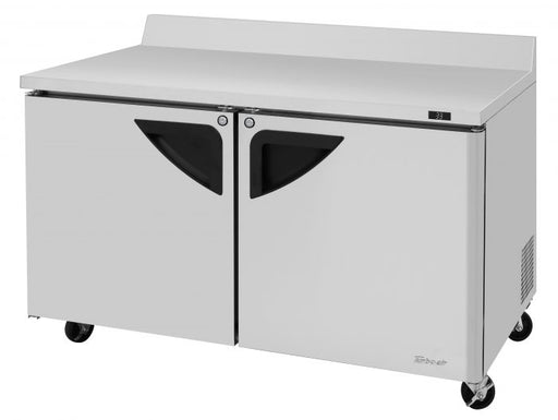 Turbo Air TWR-60SD-N 60 1/4" Super Deluxe Worktop Refrigerator w/ (2) Sections, 2 Solid Doors - Donut-Equipment.com