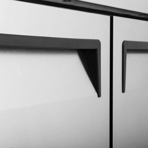 Turbo Air JUF-48-N J Series 48" Solid Door Undercounter Freezer w/ 2 Sections & Side Mounted Compressor - Donut-Equipment.com