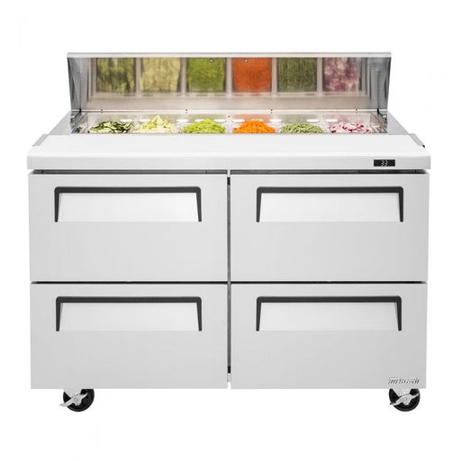 Turbo Air TST-48SD-D4-FB-N 48 1/4" Super Deluxe Mega Top Sandwich/Salad Prep Table - Donut-Equipment.com