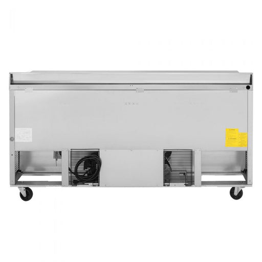Turbo Air TWR-72SD-N 72 5/8" Super Deluxe Worktop Refrigerator w/ (3) Sections, 3 Solid Doors - Donut-Equipment.com