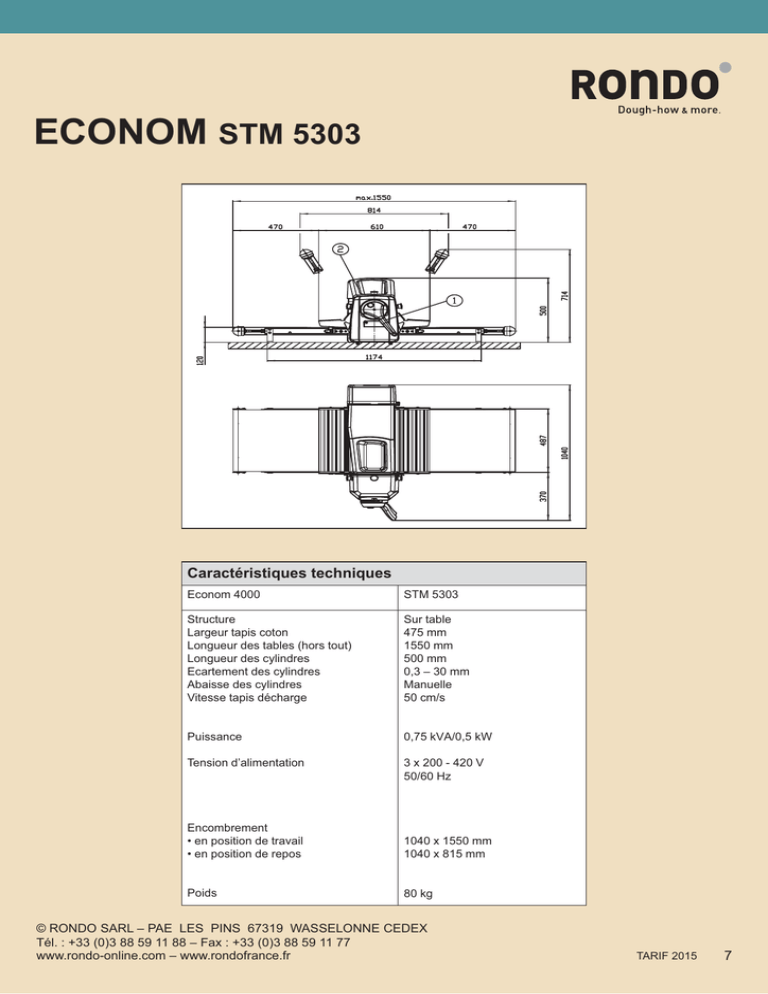 RONDO 4000- STM5303 - Econom Tabletop Sheeter