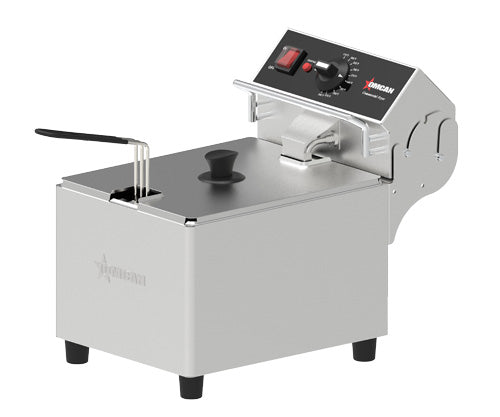 Omcan 15 lb Capacity Elite Series Electric Countertop Single Basket Deep Fryer – 3600W, 240V Commercial Deep Fryer for Restaurants, Concession Stands & Foodservice Kitchens