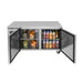 Turbo Air JURF-60-N J Series 59 1/4" Dual Temperature Undercounter Refrigerator/Freezer w/ 2 Sections & Solid Doors - Donut-Equipment.com