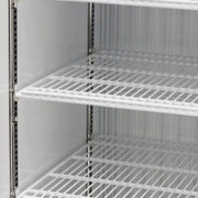 Turbo Air TGF-49FB-N 54 3/8" Two Section Display Freezer w/ Swing Doors - Bottom Mount Compressor, Black, 115v - Donut-Equipment.com