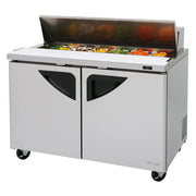Turbo Air TST-48SD-N 48" Super Deluxe 2 Door Refrigerated Sandwich Prep Table - Donut-Equipment.com