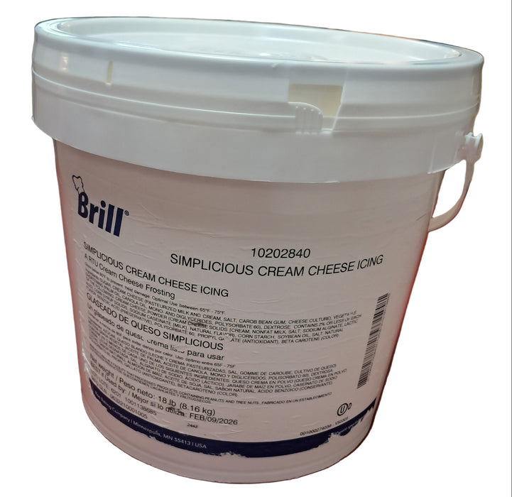 Brill Simplicious Cream Cheese Icing 18 lbs - Donut-Equipment.com