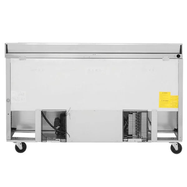Turbo Air TWF-60SD-N 60 1/4" Super Deluxe Worktop Freezer w/ (2) Sections, 2 Solid Doors - Donut-Equipment.com