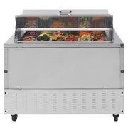 Turbo Air TST-48SD-18-N-DS 48" 2 Door Mega Top Dual Sided Refrigerated Sandwich Prep Table - Donut-Equipment.com