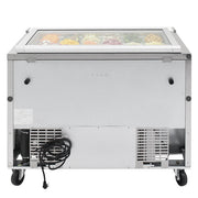 Turbo Air TST-48SD-18-N-GL 48" 2 Door Mega Top Hinged Glass Lid Refrigerated Sandwich Prep Table - Donut-Equipment.com