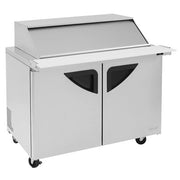 Turbo Air TST-48SD-18-N-SL 48" 2 Door Mega Top Sliding Lid Refrigerated Sandwich Prep Table - Donut-Equipment.com