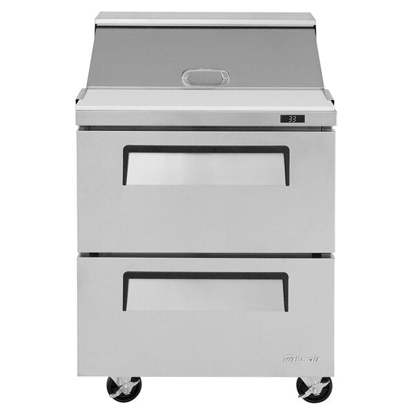 Turbo Air TST-28SD-D2-N 28" 2 Drawer Refrigerated Sandwich Prep Table - Donut-Equipment.com