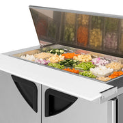Turbo Air TST-48SD-18-N 48" 2 Door Mega Top Refrigerated Sandwich Prep Table - Donut-Equipment.com