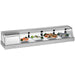 Turbo Air SAK-60L-N 60" Stainless Steel Curved Glass Refrigerated Display/Sushi Case - Left Side Compressor - Donut-Equipment.com