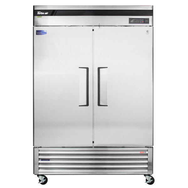 Turbo Air TSR-49SD-N6 Super Deluxe 54" Bottom Mounted Solid Door Reach-In Refrigerator with LED Lighting