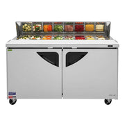 Turbo Air TST-60SD-N 60" Super Deluxe 2 Door Refrigerated Sandwich Prep Table - Donut-Equipment.com