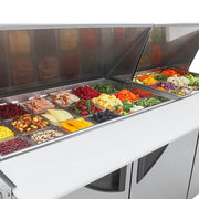 Turbo Air TST-72SD-30-N 73" Super Deluxe 3 Door Mega Top Refrigerated Sandwich Prep Table - Donut-Equipment.com