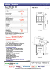 Turbo Air TST-28SD-12-N 28" 1 Door Mega Top Refrigerated Sandwich Prep Table - Donut-Equipment.com