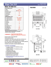 Turbo Air TST-48SD-18-N 48" 2 Door Mega Top Refrigerated Sandwich Prep Table - Donut-Equipment.com