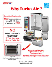 Turbo Air TGF-72SD-N-B 78" White Super Deluxe Three Section Display Freezer – (3) Swing Doors, LED Lighting, 115v - Donut-Equipment.com