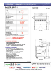 Turbo Air TST-48SD-FB-N 48.25'' Super Deluxe Sandwich/Salad Prep Table - Donut-Equipment.com