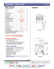 Turbo Air MST-28-N M3 Series 28" 1 Door Stainless Steel Refrigerated Sandwich Prep Table - Donut-Equipment.com