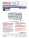 Turbo Air TUR-72SD-D6-N 72 1/4" W Undercounter Refrigerator w/ 2 Sections & 6 Drawers - Donut-Equipment.com