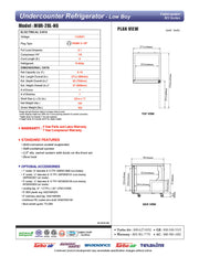 Turbo Air MUR-28L-N6 27 1/2" W Undercounter Refrigerator w/ 1 Section, Solid Door - Donut-Equipment.com