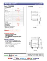 Turbo Air TWF-28SD-N 27 1/2" Super Deluxe Worktop Freezer w/ (1) Section, 1 Solid Door - Donut-Equipment.com
