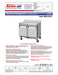 Turbo Air MWR-34S-N6 M3 Series 34" Shallow Depth Undercounter Worktop Refrigerator w/ (2) Section, 2 Solid Door - Donut-Equipment.com