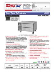 Turbo Air PRCBE-36R-N 36" PRO Series Chef Base w/ 2 Drawers - 115v - Donut-Equipment.com