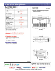 Turbo Air TCBE-96SDR-N 96 3/8" Super Deluxe Chef Base w/ (4) Drawers - 115v - Donut-Equipment.com
