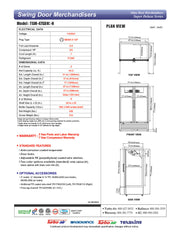 Turbo Air TGM-47SDH-N 51" White Super Deluxe Two Section Glass Door Merchandiser – (2) Left/Right Hinge Doors, 115v - Donut-Equipment.com
