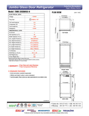 Turbo Air TJMR-30SDB-N 36 5/8" Black Super Deluxe One Section Glass Door Merchandiser, 115v - Donut-Equipment.com