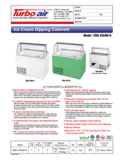 Turbo Air TIDC-47W-N 47" Stand Alone Ice Cream Freezer w/ 8 Tub Capacity - White, 115v - Donut-Equipment.com