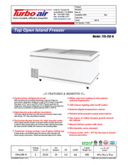 Turbo Air TFS-25F-N 69" Mobile Chest Freezer w/ (33) Baskets - White, 115v - Donut-Equipment.com