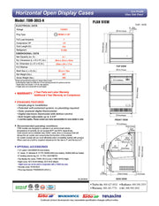 Turbo Air TOM-30LS-N 28 1/8" Horizontal Open Air Cooler w/ (2) Levels – Slim Line Display Merchandiser, 115v - Donut-Equipment.com