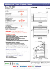 Turbo Air TOM-60LS-N 63" Low Profile Horizontal Open Air Cooler – Stainless Steel Refrigerated Curtain Merchandiser w/ (2) Levels, 115v - Donut-Equipment.com