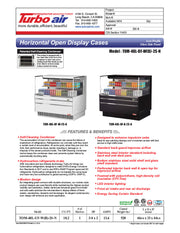 Turbo Air TOM-48L-UF-W-2S-N 46 3/4" White Low Profile Horizontal Open Air Cooler w/ (2) Levels – Ultra Front Merchandiser, 115v - Donut-Equipment.com