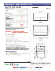 Turbo Air TOM-60L-UF-W-2S-N 58 3/4" White Low Profile Horizontal Open Air Cooler w/ (2) Levels – Ultra Front Merchandiser, 115v - Donut-Equipment.com
