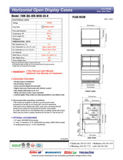 Turbo Air TOM-36L-UFD-W-3S-N 34 3/4" White Low Profile Horizontal Open Air Cooler w/ (3) Levels – Ultra Front Deluxe Merchandiser, 115v - Donut-Equipment.com