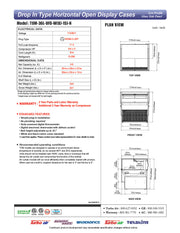 Turbo Air TOM-36L-UFD-W-1SI-N 36" Drop-In Horizontal Open Air Cooler w/ (1) Level – White Exterior, 115v - Donut-Equipment.com