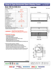 Turbo Air TOM-72L-UF-W-1SI-N 71 7/8" Drop-In Horizontal Open Air Cooler w/ (1) Level – White Exterior, 220v/1ph - Donut-Equipment.com