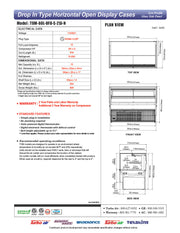 Turbo Air TOM-60L-UFD-S-2SI-N 60" Drop-In Horizontal Open Air Cooler w/ (2) Levels – Stainless Steel Exterior, 115v - Donut-Equipment.com