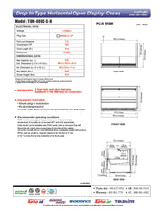 Turbo Air TOM-48UC-S-N 48 1/4" Drop-In Horizontal Open Air Cooler w/ (1) Level – Stainless Steel Exterior, 115v - Donut-Equipment.com