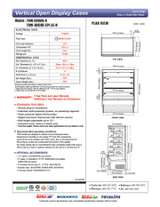Turbo Air TOM-60DXB-N 60" Vertical Open Air Cooler w/ (5) Levels – Extra Deep, Black Exterior, 115v - Donut-Equipment.com