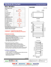 Turbo Air TOM-60EB-N 60" Black Vertical Open Air Cooler w/ (5) Levels, 115v - Donut-Equipment.com