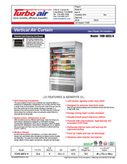 Turbo Air TOM-48ES-N 48" Stainless Steel Vertical Open Air Cooler w/ (5) Levels, 115v - Donut-Equipment.com