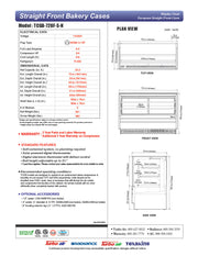 Turbo Air TCGB-72UF-S-N 72-1/2" Refrigerated Straight Glass Full-Service Bakery Display Case, 3 Levels, Stainless Steel Exterior, 115v - Donut-Equipment.com