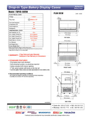 Turbo Air TBP48-46FDN 50" Refrigerated Bakery Display Case w/ Straight Glass - (2) Levels, 115v, Stainless Steel - Donut-Equipment.com